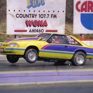 race car wheelie