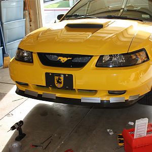 putting the chin spoiler on