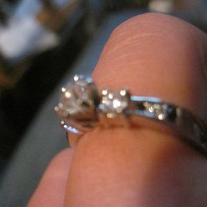 Quarter carat diamonds on the side