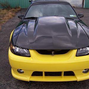 new black paint & carbon fiber hood and roush bumper
and window tint.