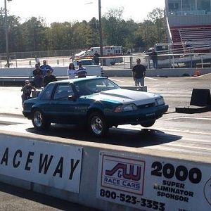 93 notch, 302 block, 275 drag radials, stock suspension, mid 9's streetcar