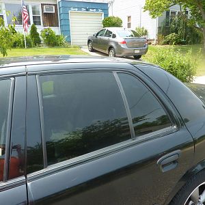 Blacked out window trim