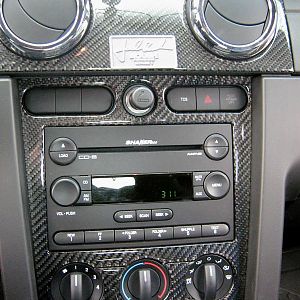 Stage 1 plaque on dash