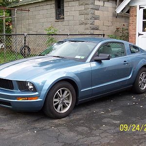 We removed the top stripes and added factory side ones later on.