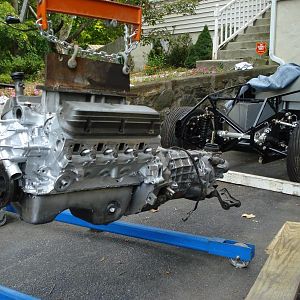 The 5.0 ready for install into the roadster frame.