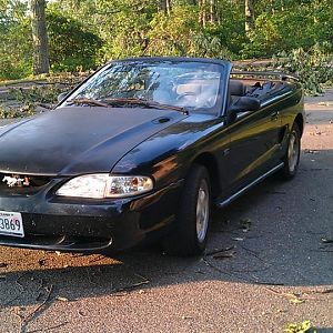 94 mustang at blue ride parkway
