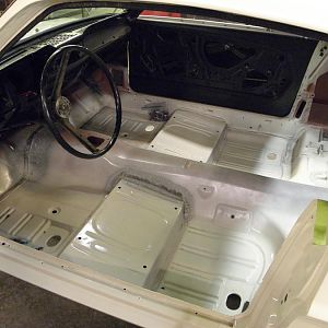 This is a new floor pan and seat boxes. This is the quality type work we do here at Manley's Rods N' Customs. The floor looks like it was never replac