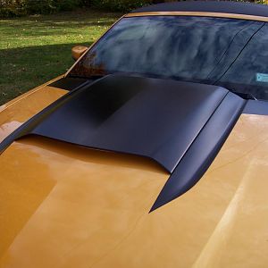 New matt black paint added to my hood to match hood scoop