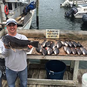 new personal record: 8lb blackfish. what a catch. Montauk 10/22/15