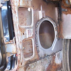 7/10/16 I finished welding in the l/s cowl side panel patch.