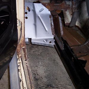 7/20/16 Test fit the l/s floor support & l/s inner torque box.