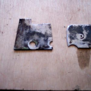 8/17/16 Made 2 patches for the l/s door post & the lower part of the windshield post just below the upper door hinge.