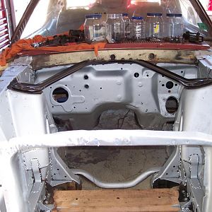 10/10/16 First coat of Master Series Silver rust proofing paint. (Front)