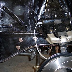 11/26/16 Ran the brake line to the r/s front brake & relocated the retainer bracket.