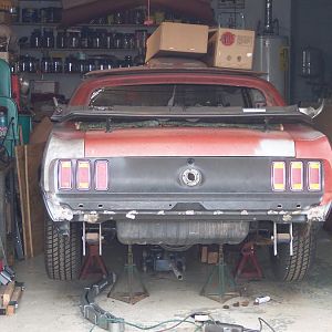2/28/17 Starting to work on removing the rear end assembly & the rear leaf springs.