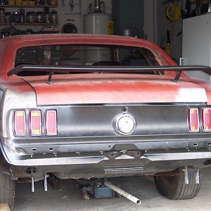 Tail lights & has cap set in place with rear valance.