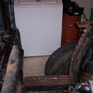 Removed r/s front inner fender panel.