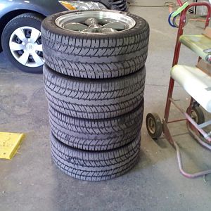 set of old wheel