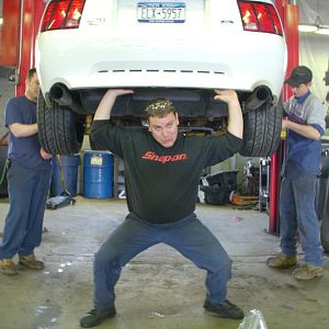 working quick while some lunatic holds my car up